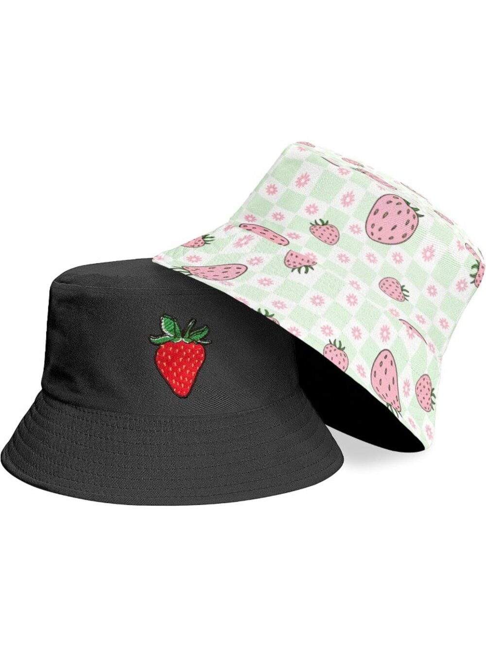 Unisax Mz-strawberry Funny Reversible Halloween Packable Outdoor Sun Bucket Hat